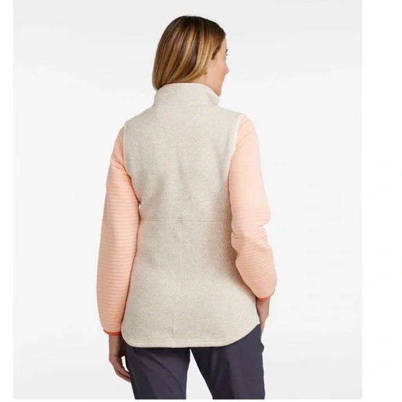 NWOT Women's L.L.Bean Sweater Fleece Long Vest - Picture 6 of 9